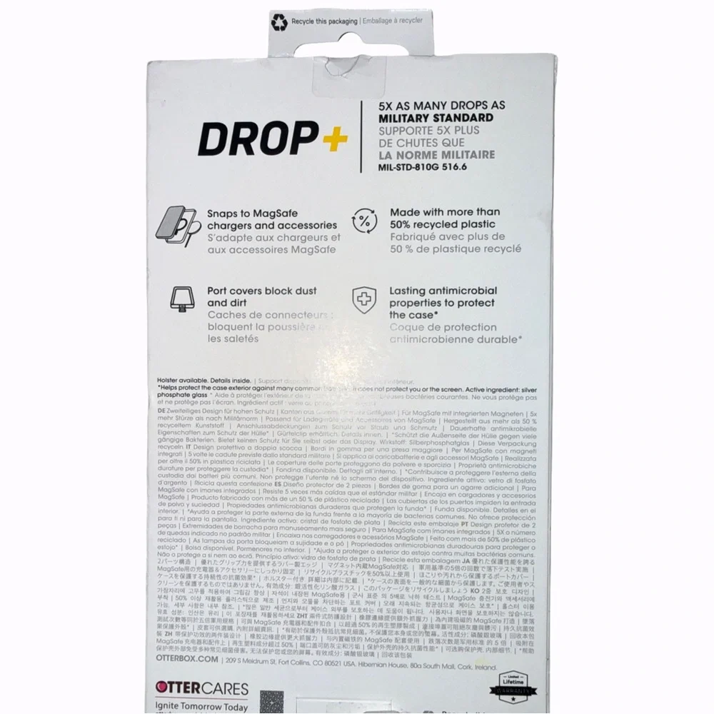 OtterBox Defender Pro XT MagSafe Case iPhone 15 Pro Max Clear Dark Side New NIB